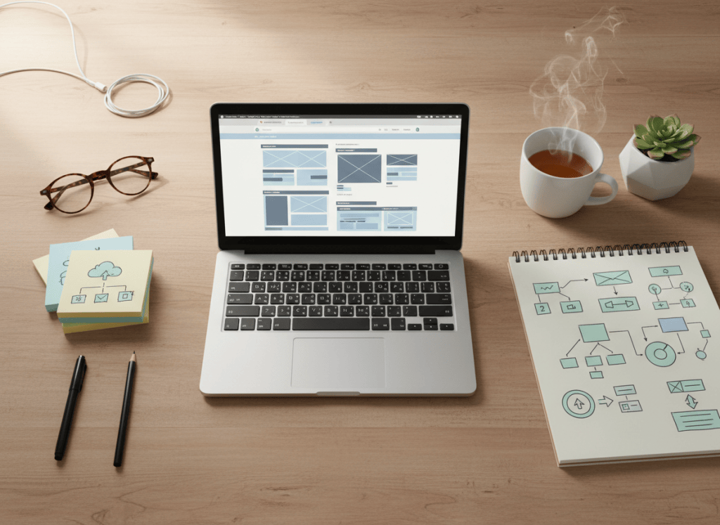 Organized creative project workspace